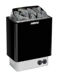 Harvia KIP Oven  in 6, 8 en 9 Kw voor externe besturing . Kleur; Zwart